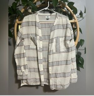 Women's Striped Cream Jacket